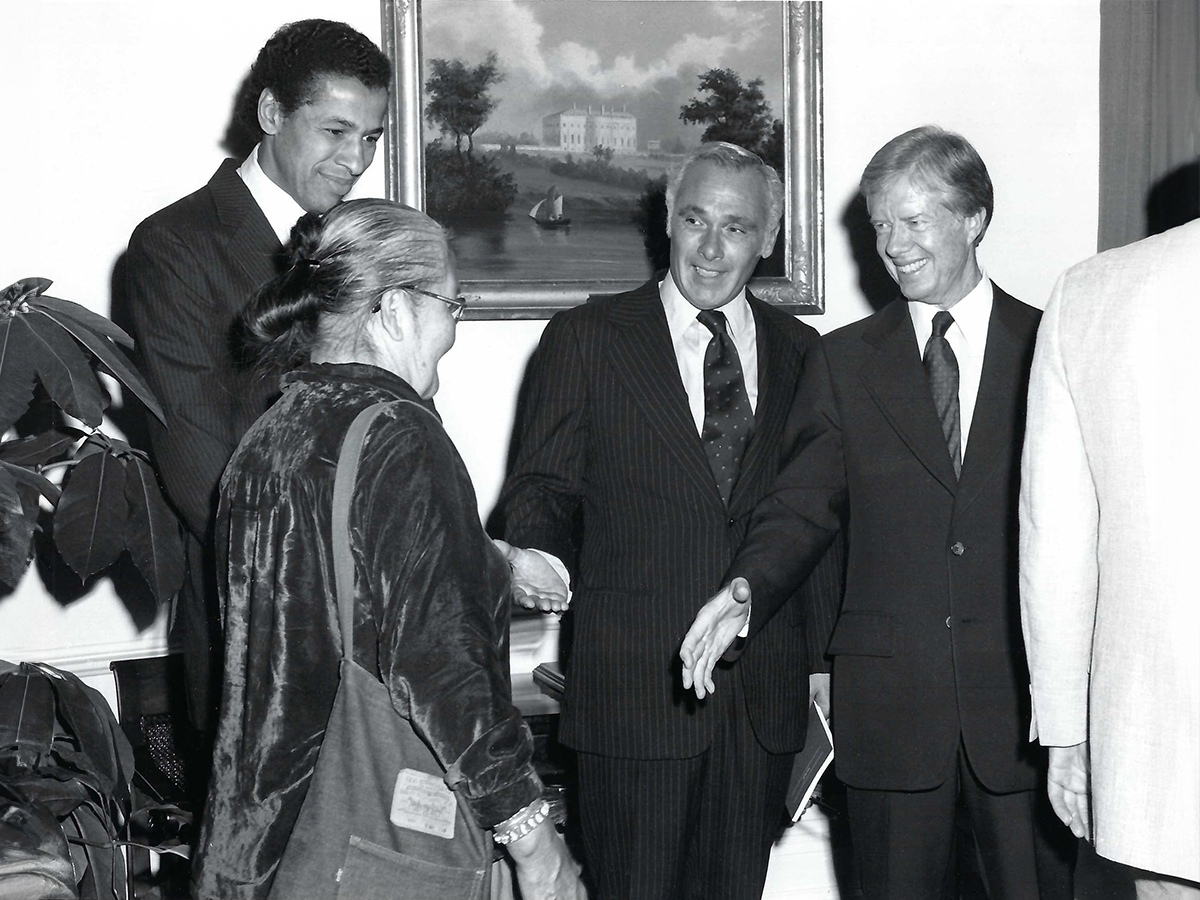 Arthur Blaustein in 1977 with US President Jimmy Carter